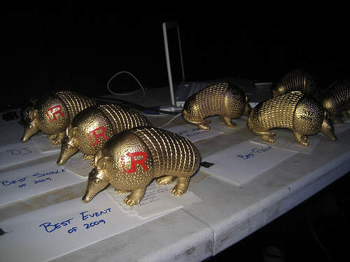 The Roaries Awards statuettes