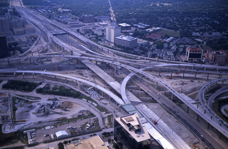 Dallas offers a beautiful array of concrete freeways for your driving pleasure.